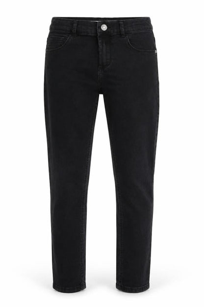 Front view of Denim & Co. girls’ blue denim skinny jeans, size 10-11, years