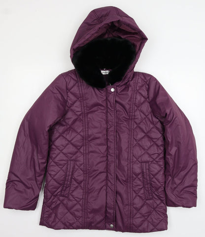 Damart Womens Purple   Parka Coat Size 10