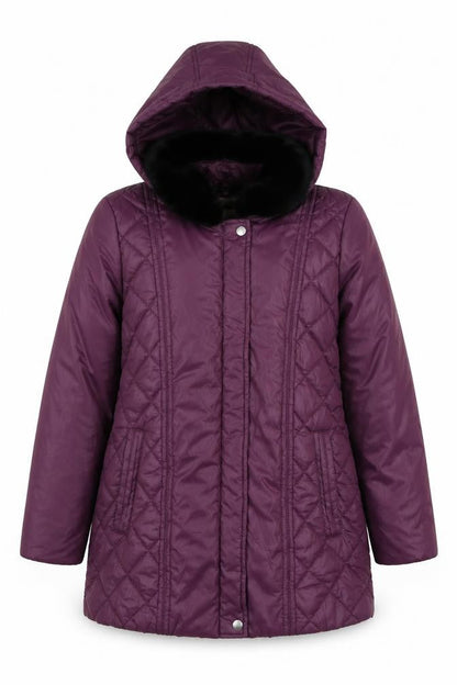 Damart Womens Purple   Parka Coat Size 10