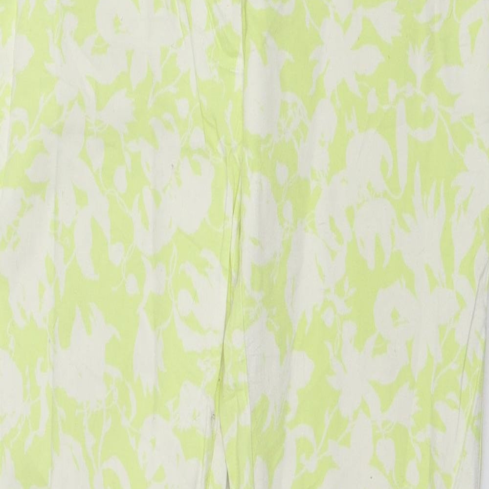 Top Secret Womens Green Geometric  Trousers  Size 8 L26 in