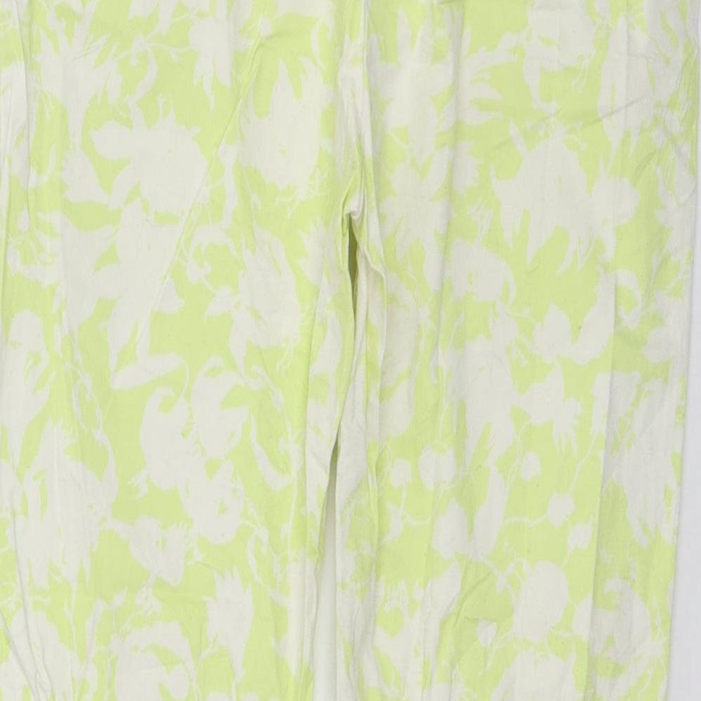 Top Secret Womens Green Geometric  Trousers  Size 8 L26 in