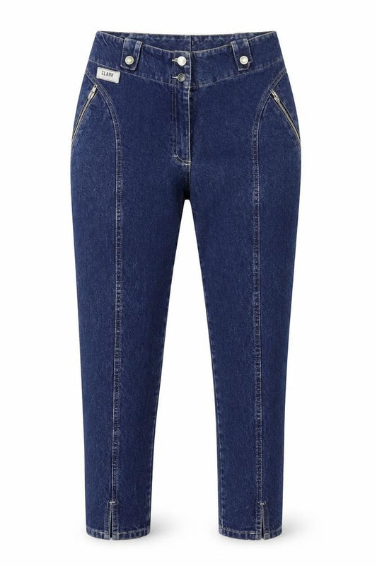 Clark Womens Blue  Denim Tapered Jeans Size 28 in L27 in