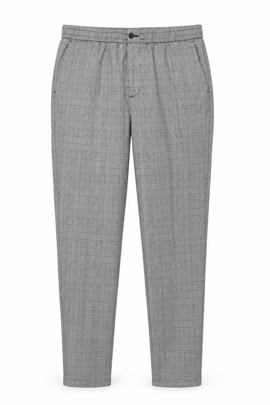 New Look Mens Grey Check  Trousers  Size L L27 in