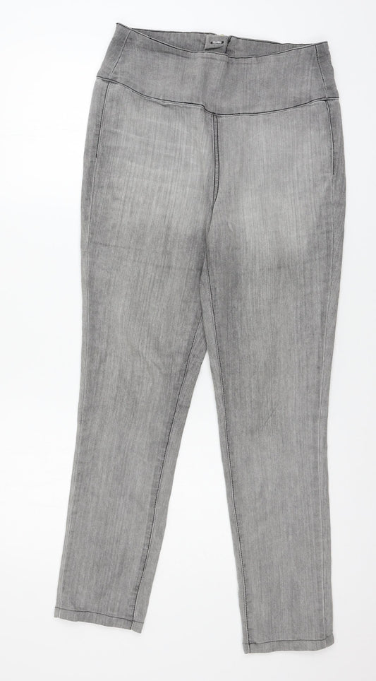 Pieces Womens Grey  Denim Tapered Jeans Size 30 in L26 in