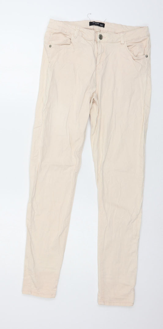 RESERVED Womens Pink  Denim Skinny Jeans Size 12 L28 in