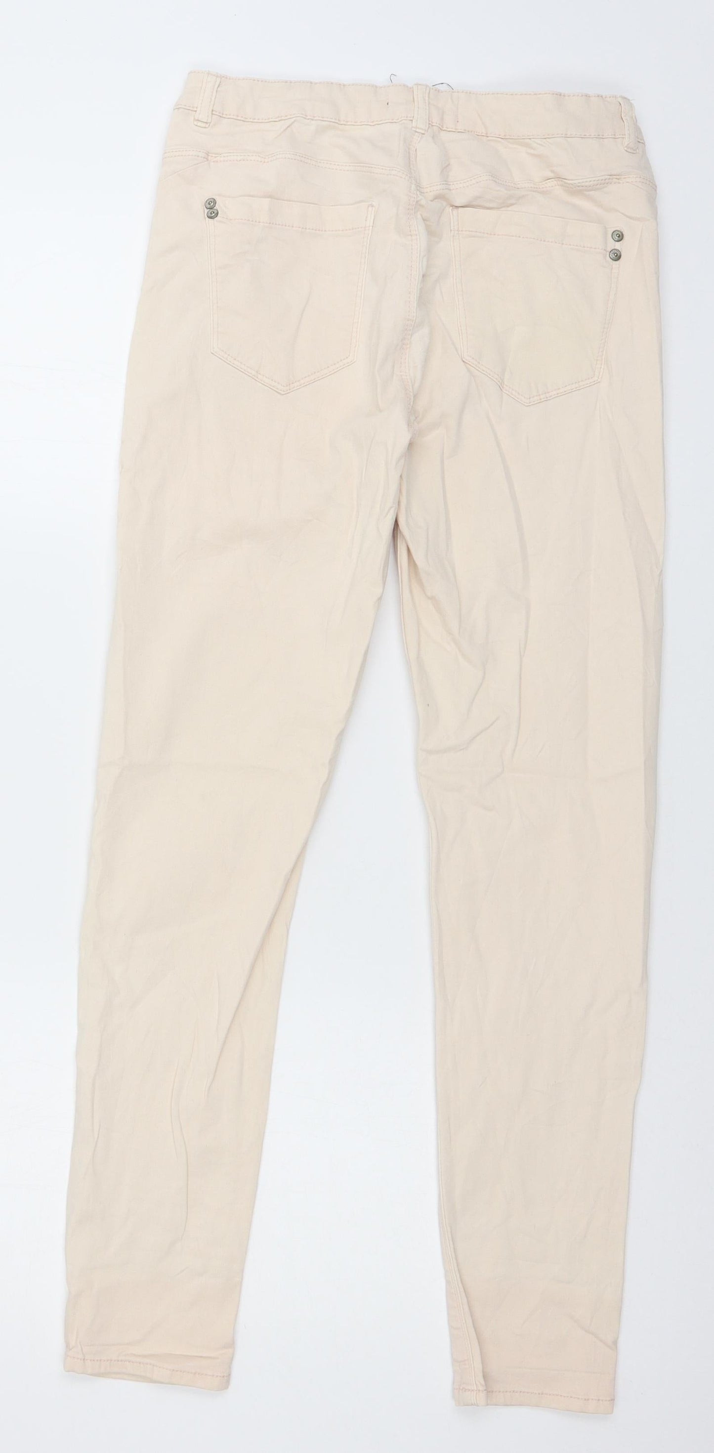 RESERVED Womens Pink  Denim Skinny Jeans Size 12 L28 in