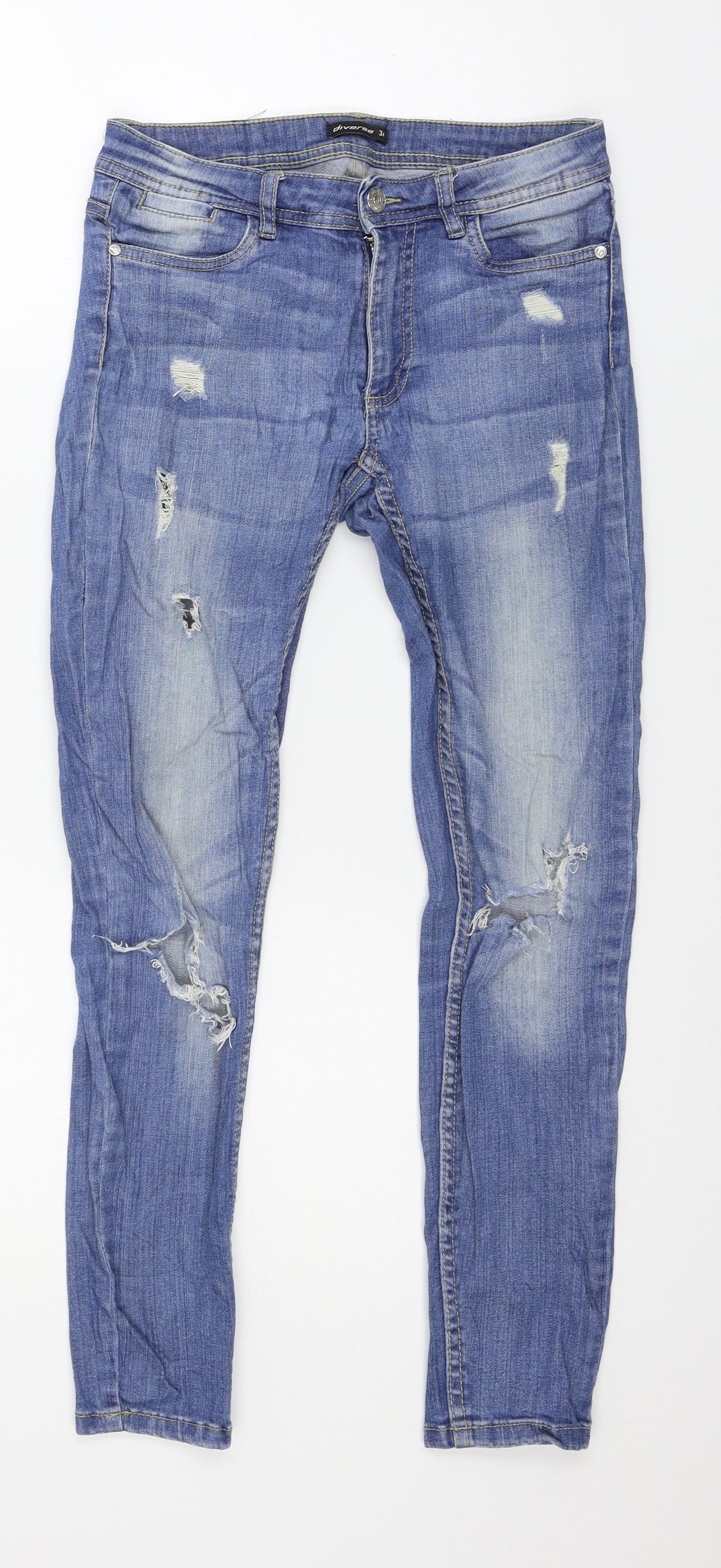 Diverse Womens Blue  Denim Skinny Jeans Size 6 L26 in