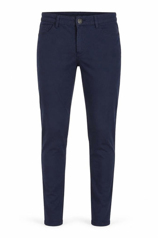 Front view of Denim women’s blue denim skinny jeans, size UK 32, in, 28-inch leg
