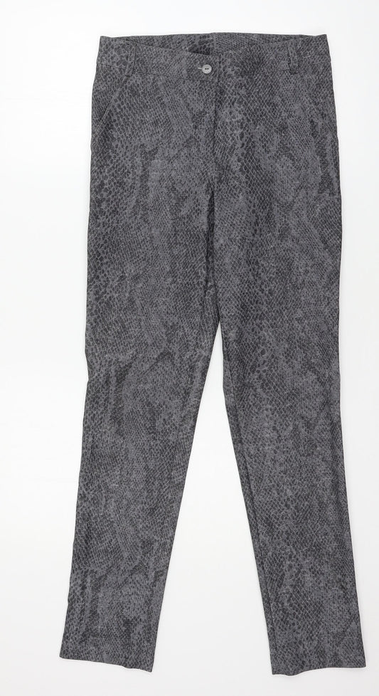 Golden Womens Grey Animal Print  Trousers  Size 30 in L29 in