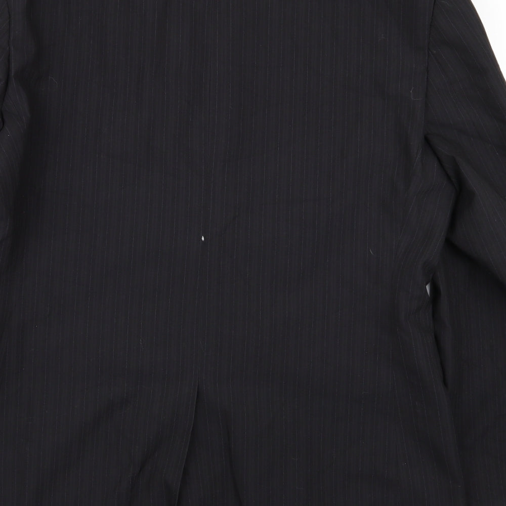 F&F Mens Black Striped  Jacket Blazer Size 40