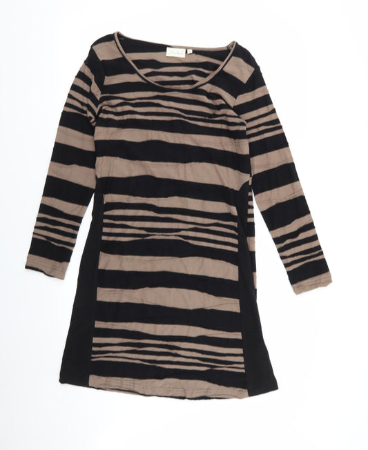 Adini Womens Multicoloured Striped  A-Line  Size XS