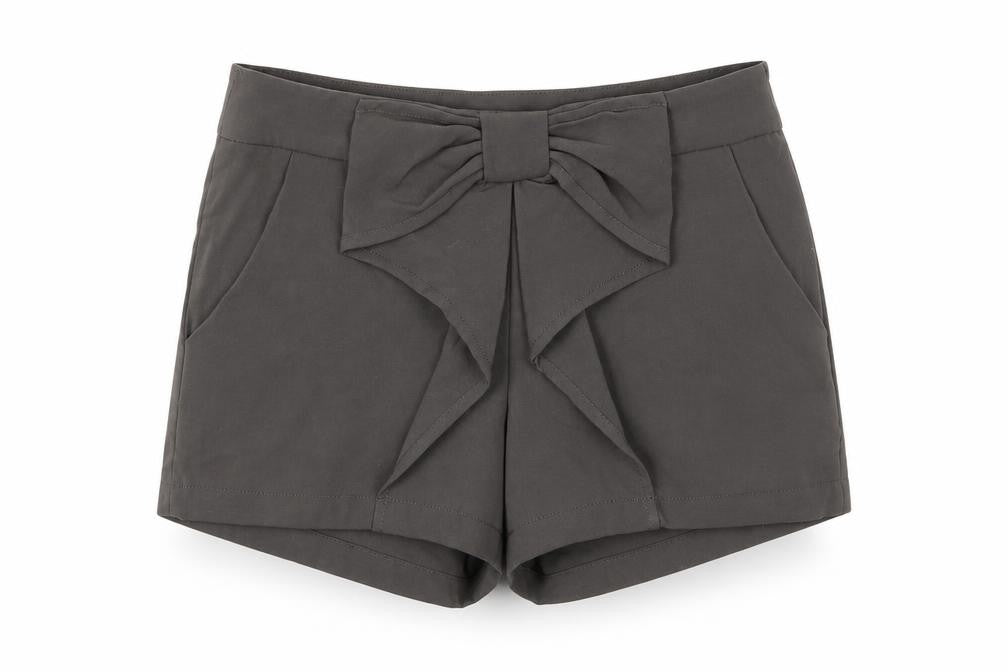 VILA Womens Grey Houndstooth  Cut-Off Shorts Size S