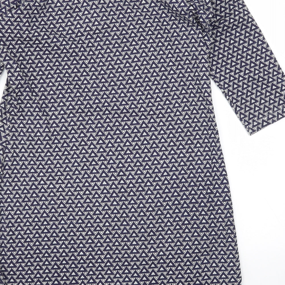 Primark Womens Blue Geometric  Fit & Flare  Size 14