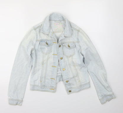 Additional front view of DENIM&CO women’s blue jacket, size UK 6