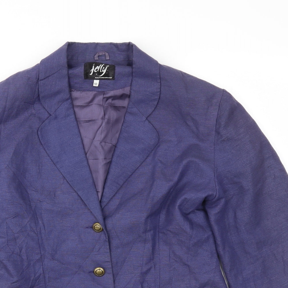 JELLY Womens Blue   Jacket Blazer Size 10
