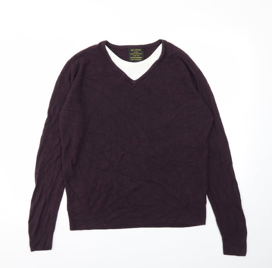 Vintage Garment Mens Purple   Pullover Sweatshirt Size L