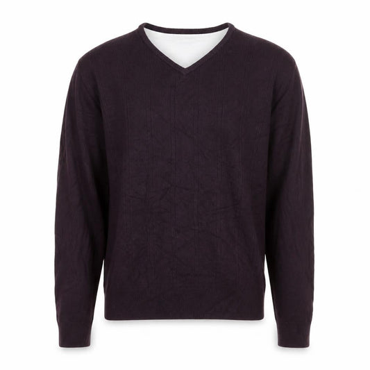 Front view of Vintage Garment men’s purple pullover sweatshirt, size L