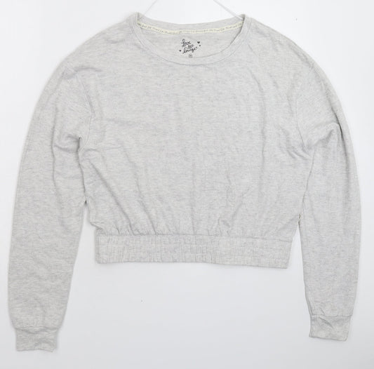 Primark Womens Grey Solid  Top Pyjama Top Size 14