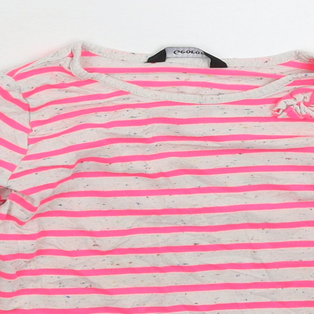 George Girls Multicoloured Striped  Basic T-Shirt Size 3-4 Years