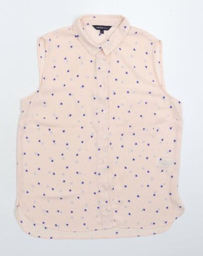 Marks & Spencer Womens Beige  Satin Basic Button-Up Size 12