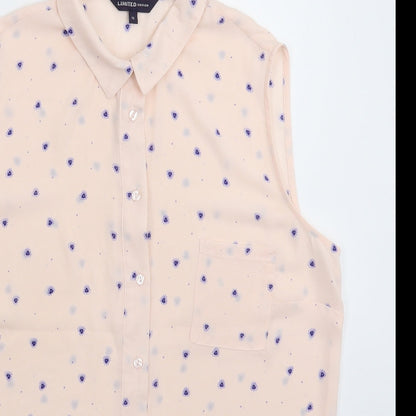 Marks & Spencer Womens Beige  Satin Basic Button-Up Size 12