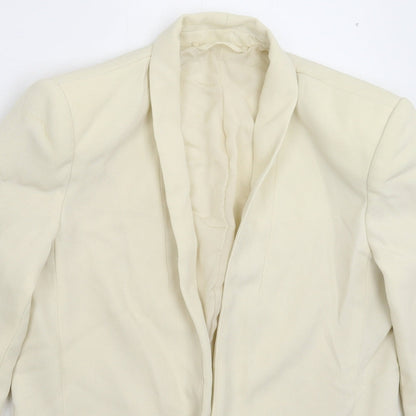 Preworn Womens Beige   Jacket Blazer Size M