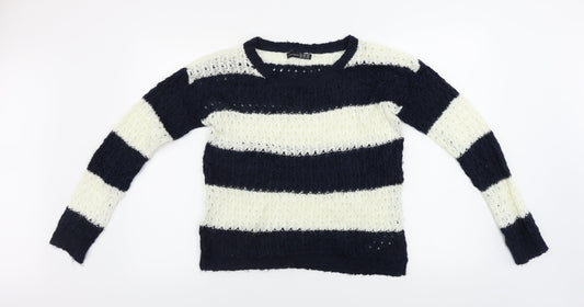 Atmosphere  Womens Beige Striped  Pullover Jumper Size 10