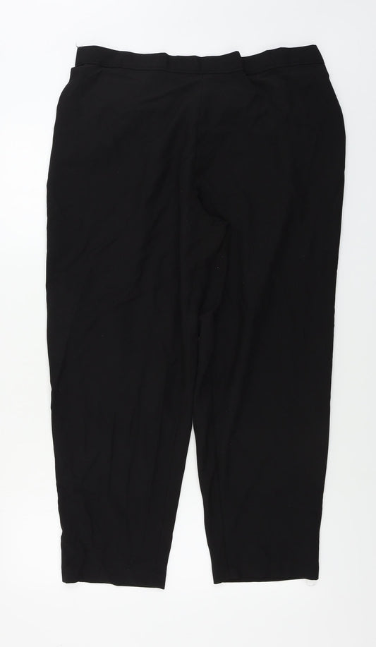 Preworn  Womens Black Paisley  Trousers  Size 36 in L25 in