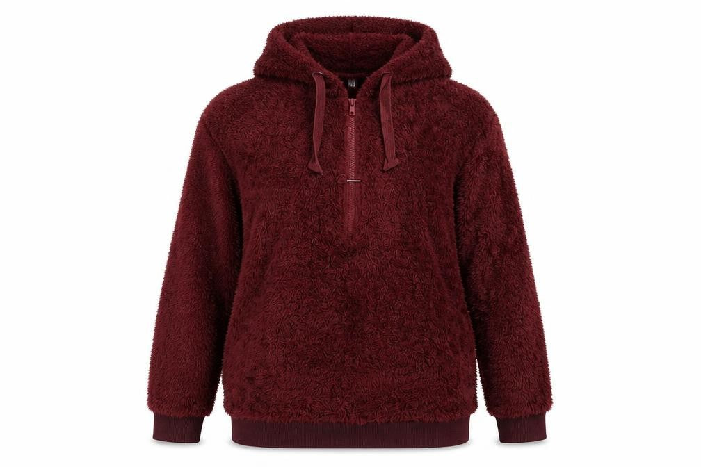 Preworn  Womens Red   Henley Hoodie Size M