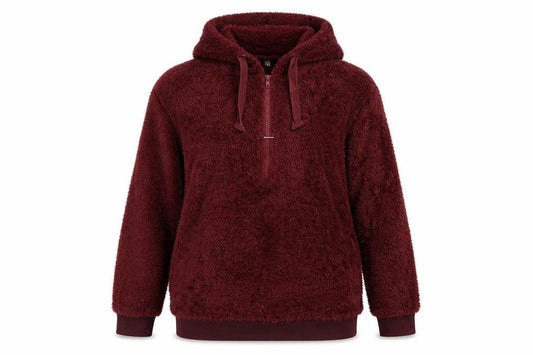 Womens Red   Henley Hoodie Size M
