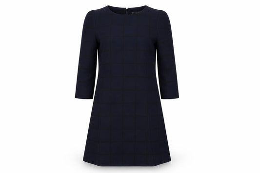 TRAFALUC  Womens Blue Check  A-Line  Size S