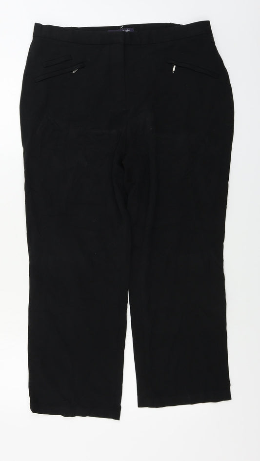 Marks and Spencer  Womens Black   Trousers  Size 14 L23 in