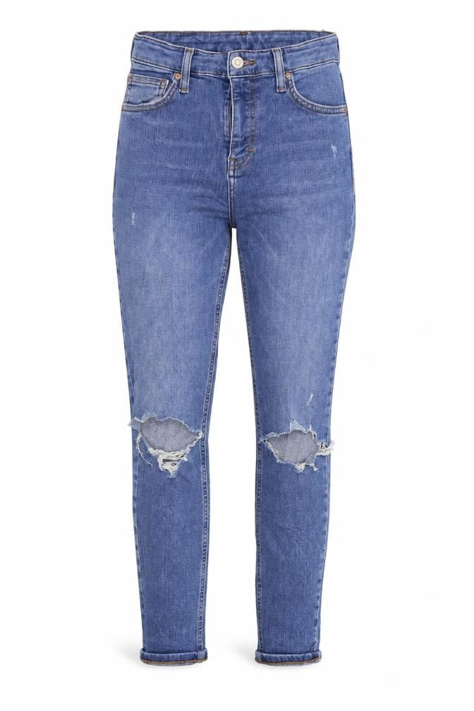 Topshop Womens Blue   Straight Jeans Size 28 in L32 in
