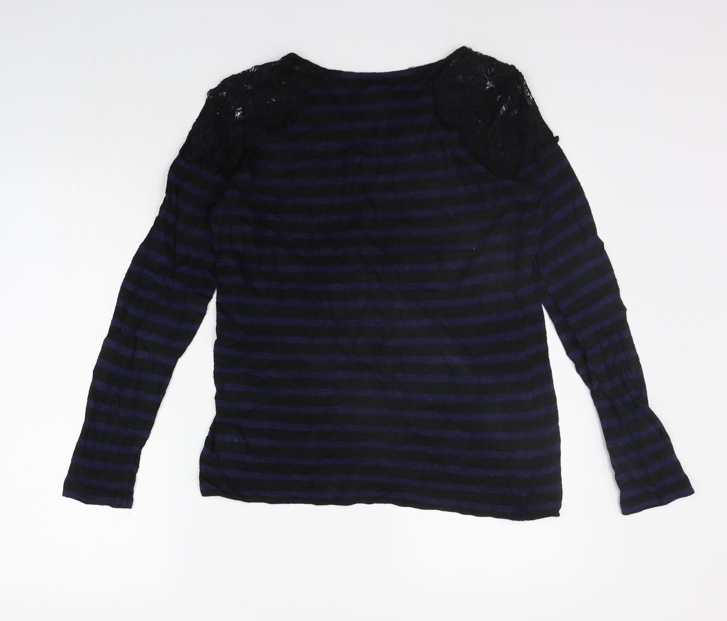 Gap Womens Blue Striped  Basic T-Shirt Size S