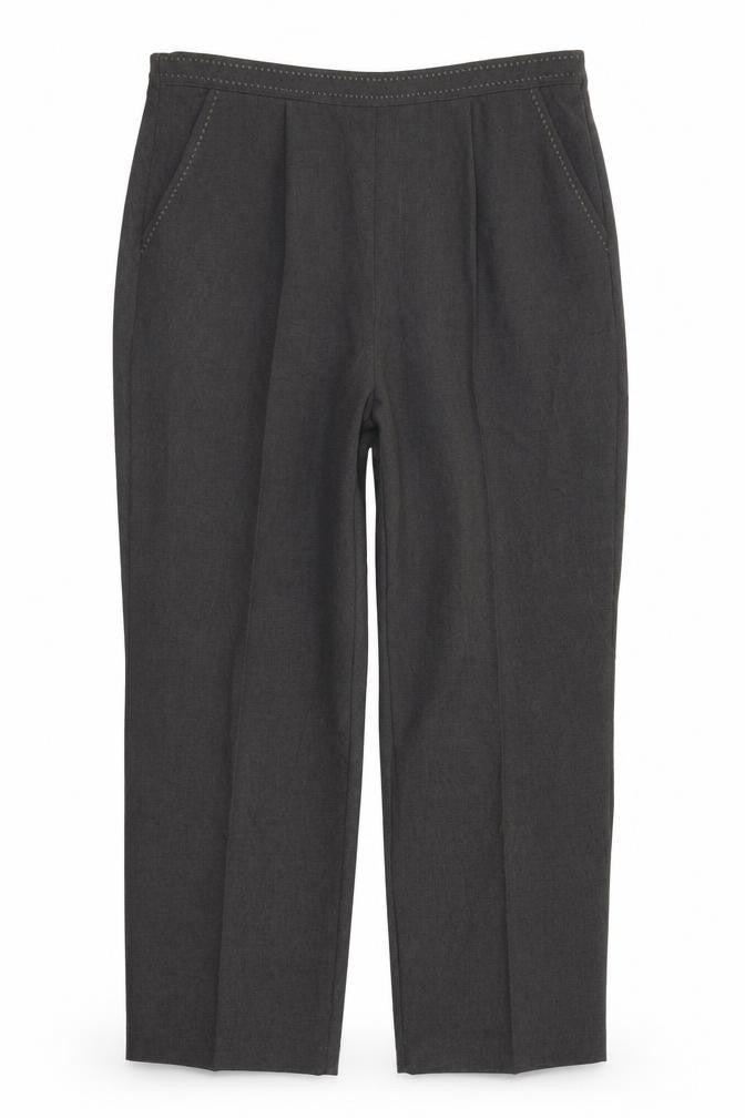 Bonmarché Womens Grey Trousers Size 18 L25 in - Elastic Waist Band
