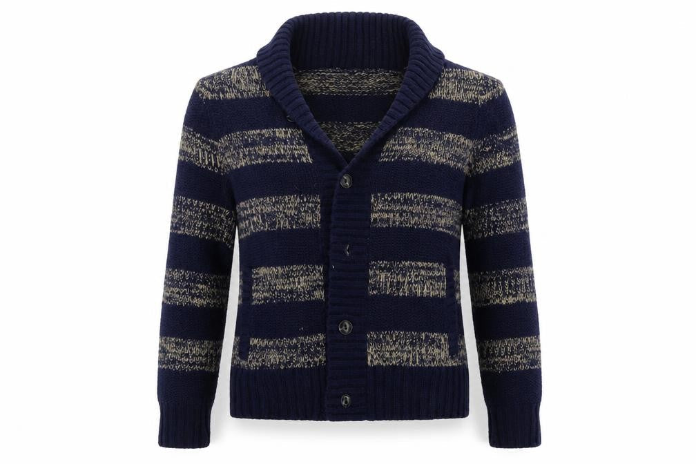 Rivington Womens Blue Striped  Cardigan Jumper Size S
