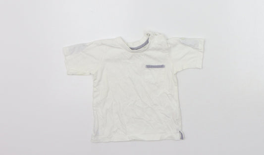 Matalan Girls White   Basic T-Shirt Size 6-9 Months