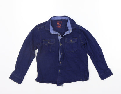 Additional front view of Next girls’ blue basic polo, size 5-6, years