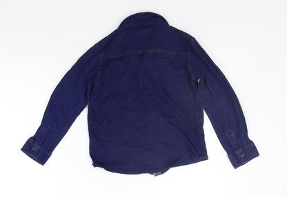 Back view of Next girls’ blue basic polo, size 5-6, years