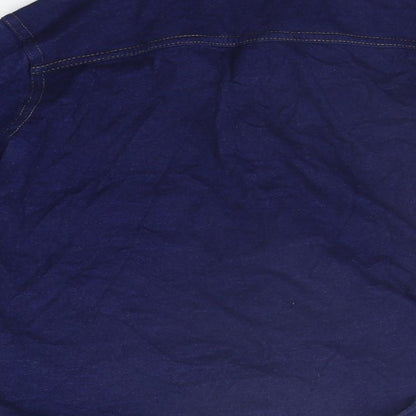 Brand and care label for Next girls’ blue basic polo, size 5-6, years