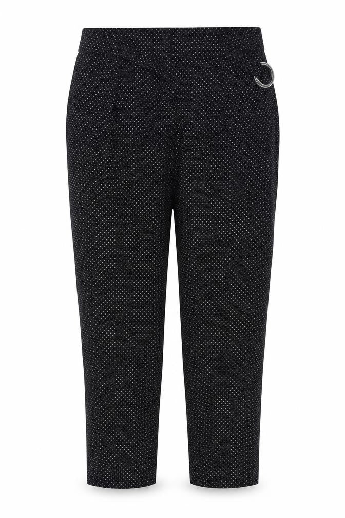 Dorothy Perkins Womens Black Polka Dot  Trousers  Size 8 L25 in