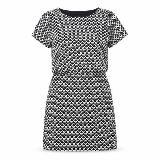 Atmosphere Womens Black Geometric  A-Line  Size 6