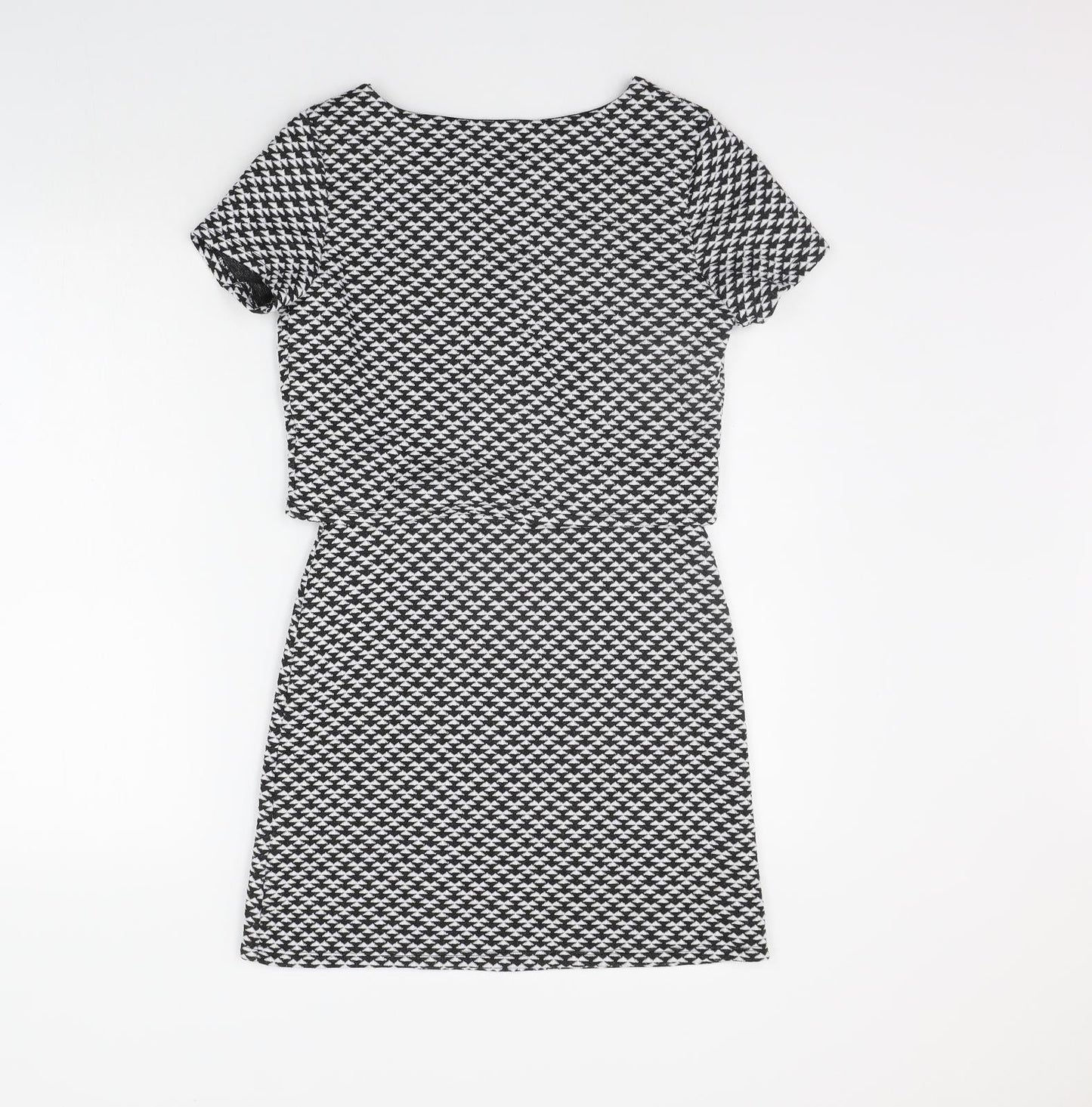 Atmosphere Womens Black Geometric  A-Line  Size 6