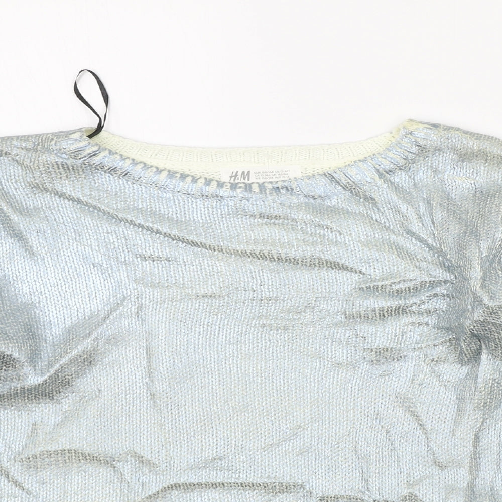 H&M Girls Blue   Pullover Jumper Size 13-14 Years