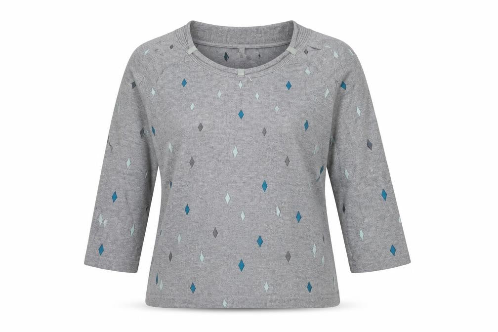 county casual Womens Grey Geometric  Pullover Jumper Size M