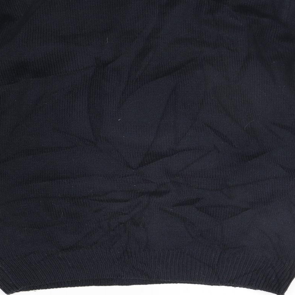 Ceader wood state Mens Black   Henley Jumper Size S  - CHRISTMAS