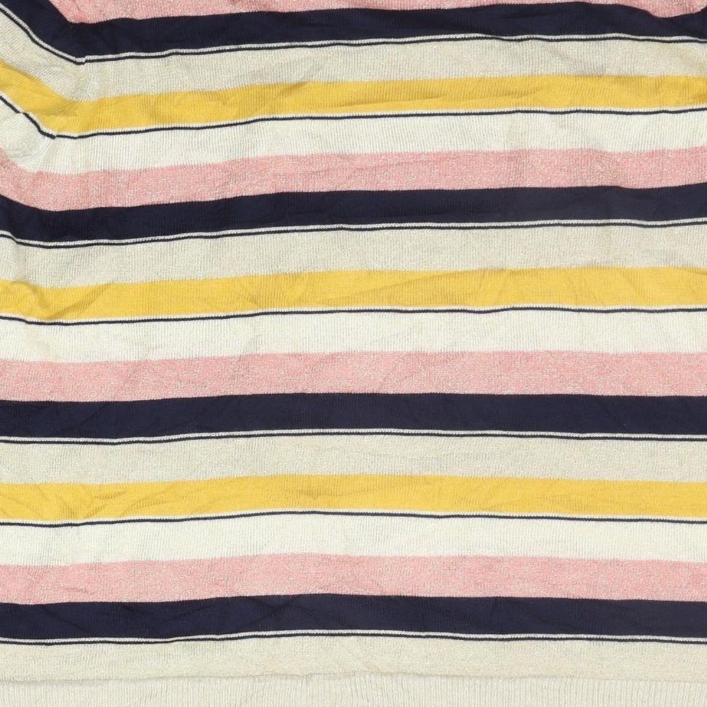 NEXT Womens Yellow Striped  Pullover Jumper Size 10