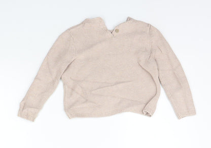 Back view of Next girls’ beige jumper, size 12-18, months
