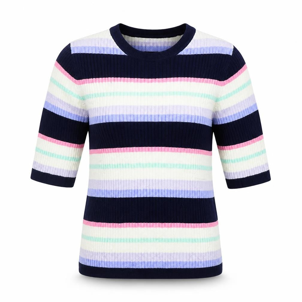 Marks & Spencer Womens Multicoloured Striped  Pullover Jumper Size 14