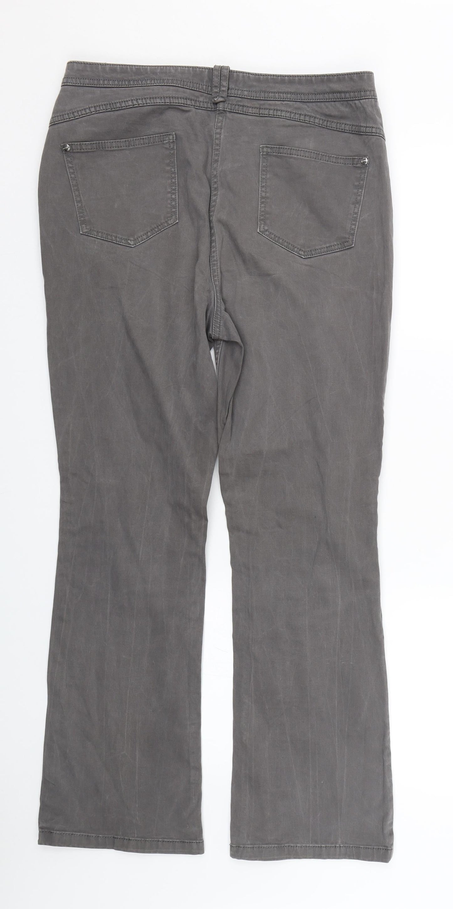 M&S Womens Grey   Trousers  Size 12 L27.5 in
